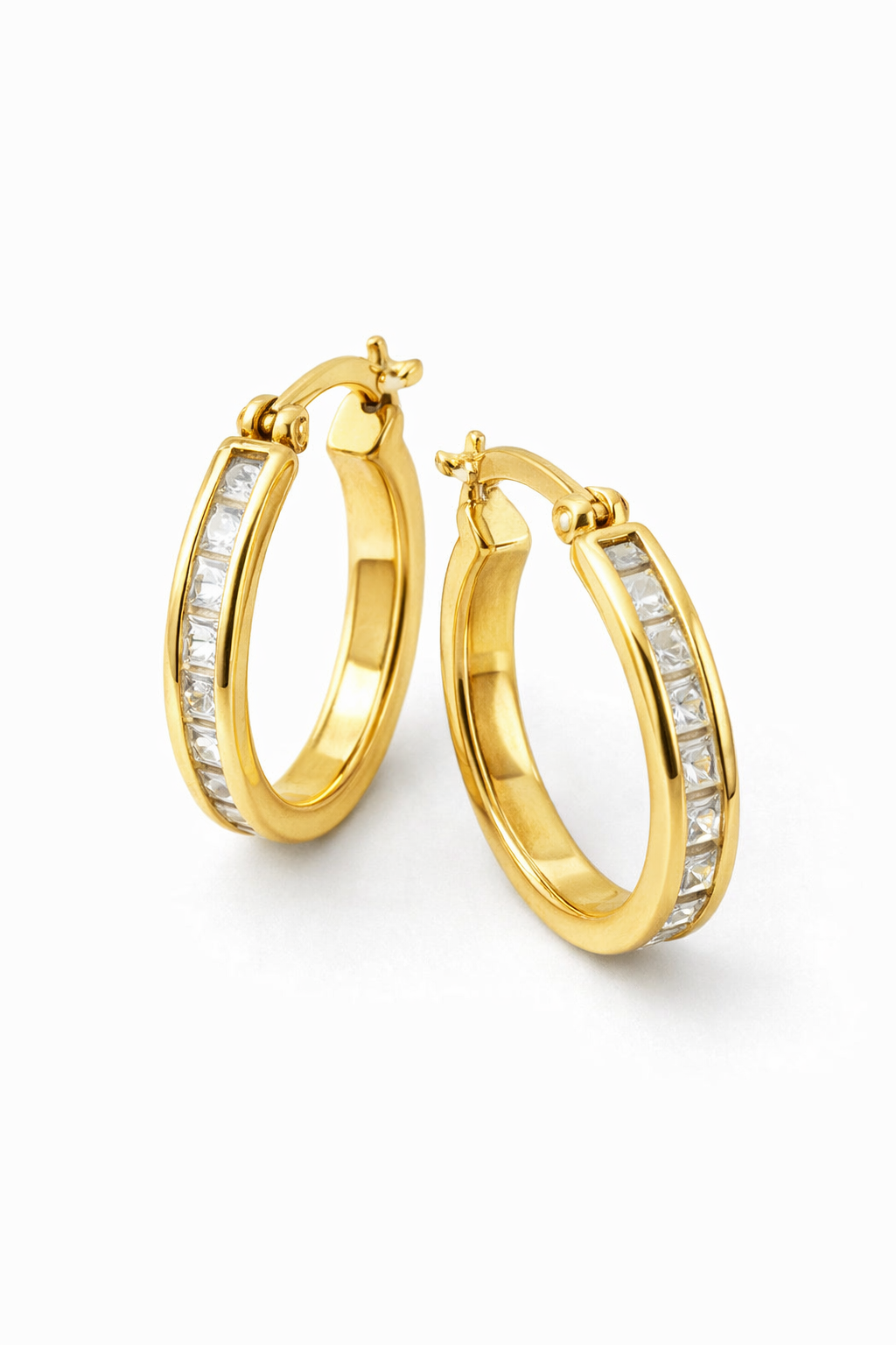 Channel-Set Crystal Hoops