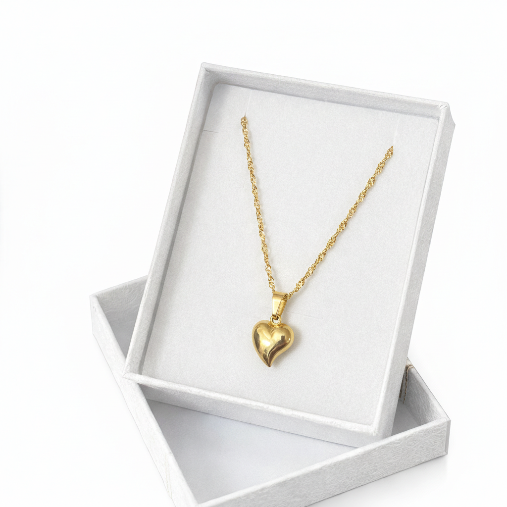 Golden Heart Pendant Necklace