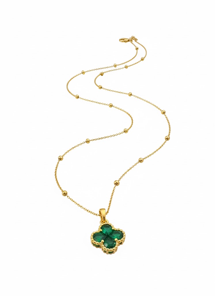 Emerald Clover Gold Chain