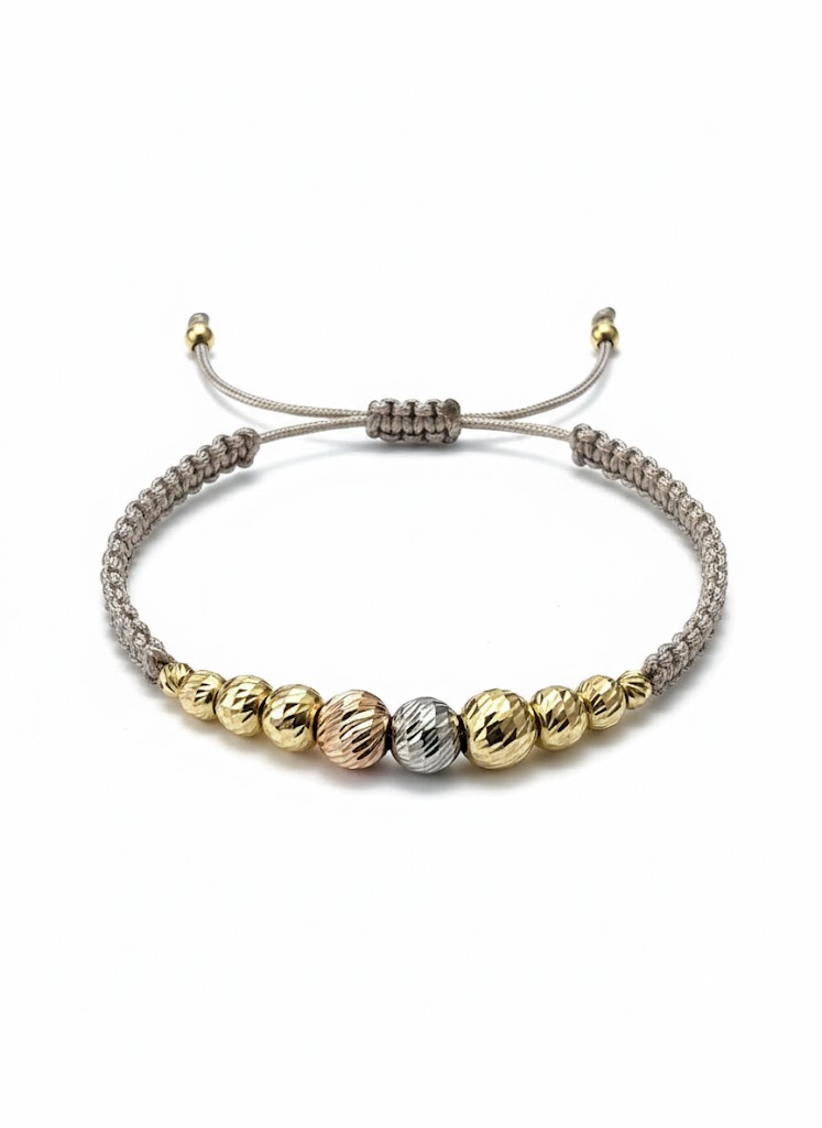 Dove Grey Tricolor Beadwork