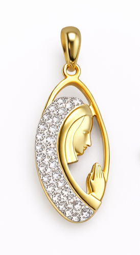 Gold Virgin Mary Pendant