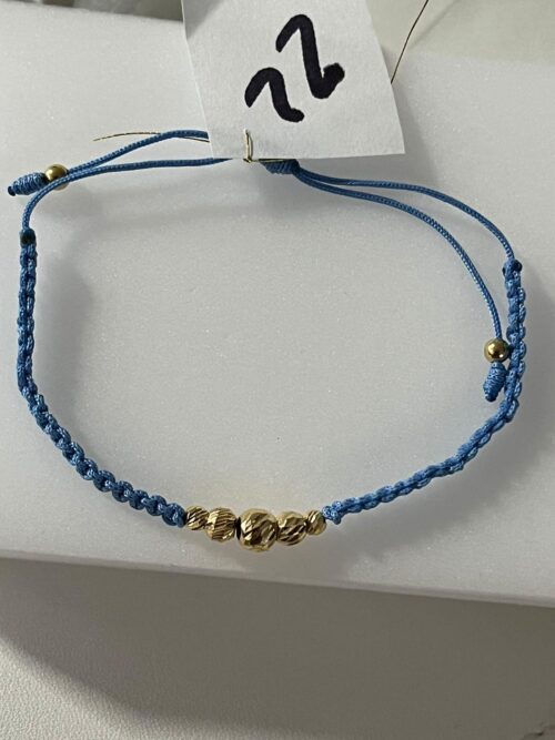 Sky blue bracelet woven with beads